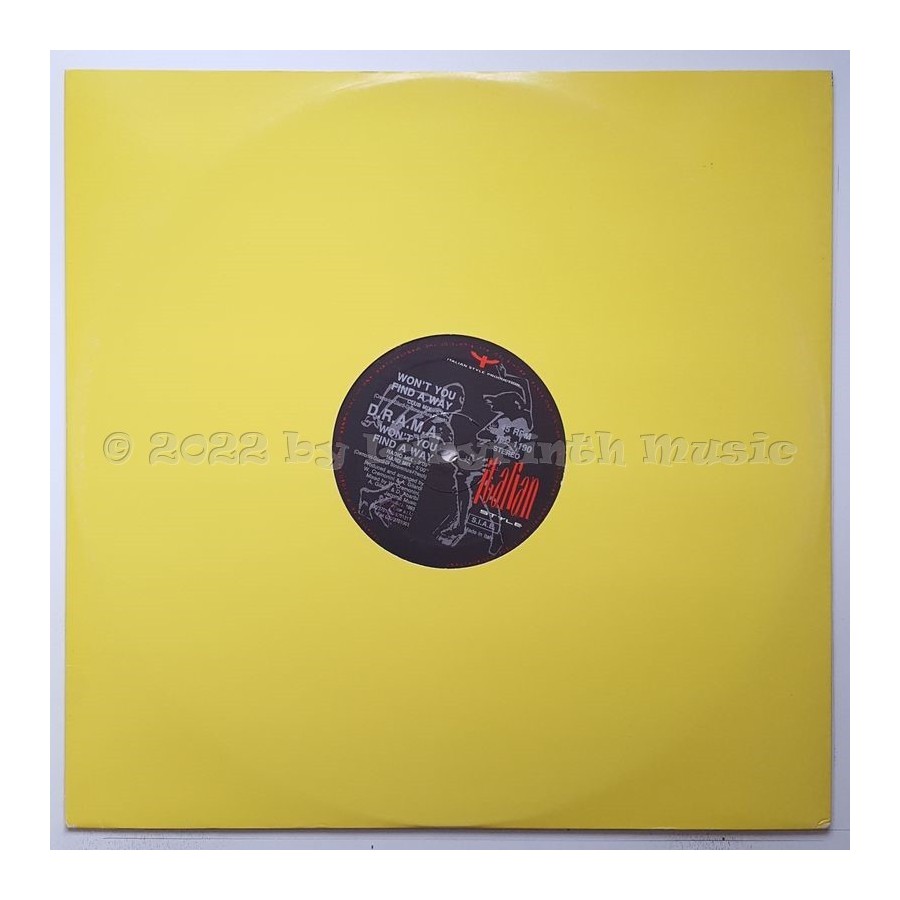 D.R.A.M.A. - Won't You Find A Way • 12" Vinyl Maxi - Labyrinth Music