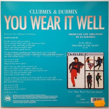 El DeBarge With DeBarge - You Wear It Well • 12" Vinyl Maxi - Labyrinth Music