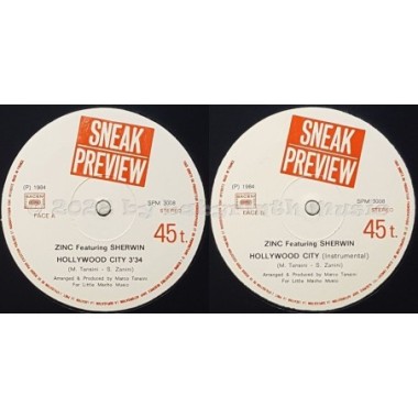 Zinc Feat. Sherwin - Hollywood City • 12" Vinyl Maxi • EX - Labyrinth Music