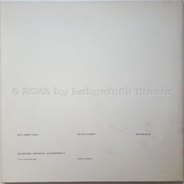 Keith Jarrett - The Köln Concert • 12" Vinyl LP • EX - Labyrinth Music