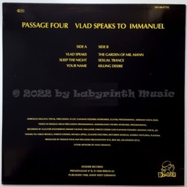 Passage Four - Vlad Speaks To Immanuel • 12" Vinyl LP • MINT - Labyrinth Music