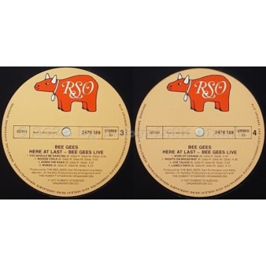 Bee Gees - Here At Last - Live • 12" Vinyl LP • EX - Labyrinth Music