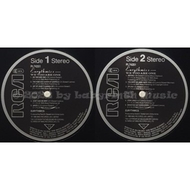 Eurythmics - We Too Are One • 12" Vinyl LP • NM - Labyrinth Music