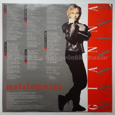 Gianna Nannini - Malafemmina • 12" Vinyl LP • NM - Labyrinth Music