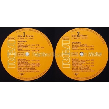 Klaus Hoffmann - Westend • 12" Vinyl LP • EX - Labyrinth Music