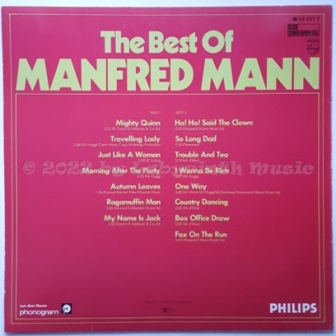 Manfred Mann - The Best Of • 12" Vinyl LP • EX - Labyrinth Music