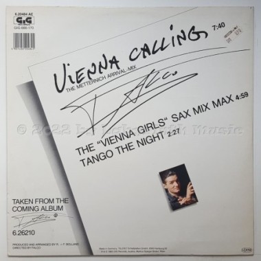 Falco - Vienna Calling • The Metternich Arrival-Mix • 12" Vinyl Maxi • NM - Labyrinth Music