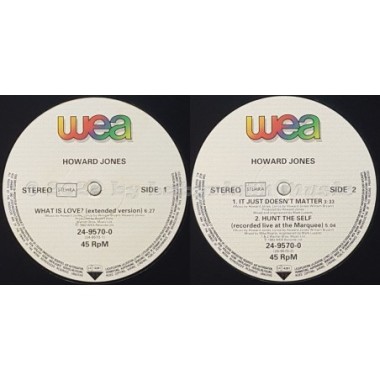 Howard Jones - What Is Love • 12" Vinyl Maxi • NM - Labyrinth Music