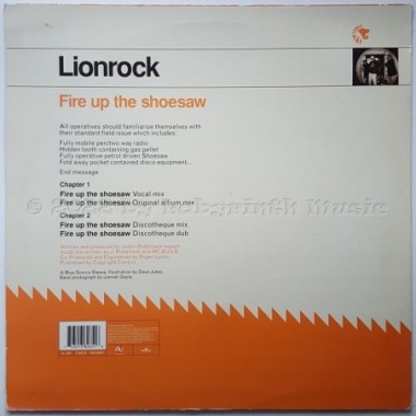 Lionrock - Fire Up The Shoesaw • 12" Vinyl Maxi • EX - Labyrinth Music