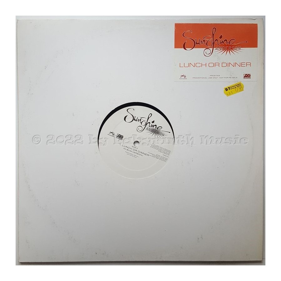 Sunshine Anderson - Lunch Or Dinner • 12" Vinyl Maxi • EX - Labyrinth Music