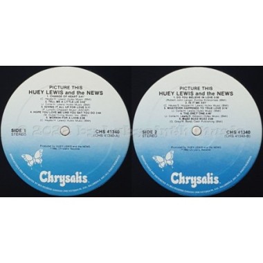 Huey Lewis And The News - Picture This • 12" Vinyl LP • MINT - Labyrinth Music