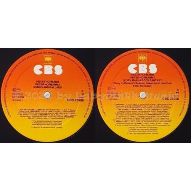 Peter Hofmann - Peter Hofmann 2 • 12" Vinyl LP • MINT - Labyrinth Music