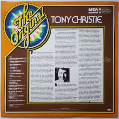 Tony Christie - The Original Tony Christie • 12" Vinyl LP • EX - Labyrinth Music