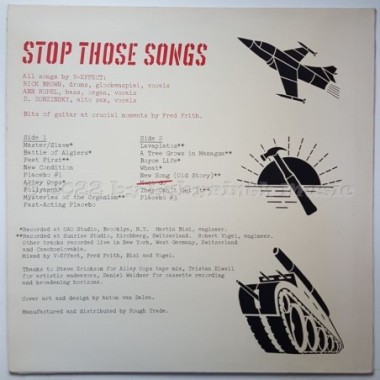 V-Effect - Stop Those Songs • 12" Vinyl LP • EX - Labyrinth Music