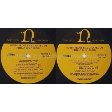Various - Music From The Chapel Of Philip II Of Spain • 12" Vinyl LP • NM - Labyrinth Music