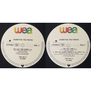 Agnetha Fältskog - The Last Time • 12" Vinyl Maxi • EX - Labyrinth Music