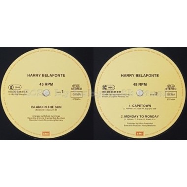 Harry Belafonte - Island In The Sun • 12" Vinyl Maxi • MINT - Labyrinth Music