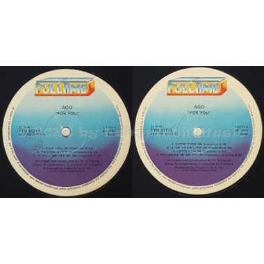 Ago - For You • 12" Vinyl LP - Labyrinth Music