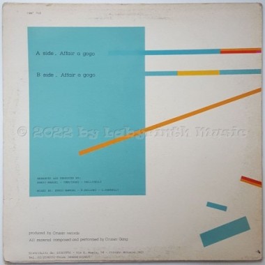 Cruisin' Gang - Affair A Gogo • 12" Vinyl Maxi - Labyrinth Music