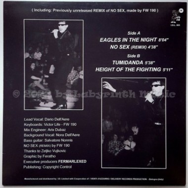 Dario Dell 'Aere • Fockewulf 190 - Eagles In The Night • 12" Vinyl LP • NM - Labyrinth Music