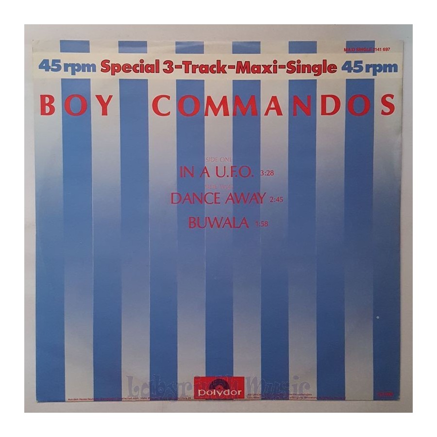Boy Commandos - In A U.F.O. • 12" Vinyl Maxi - Labyrinth Music