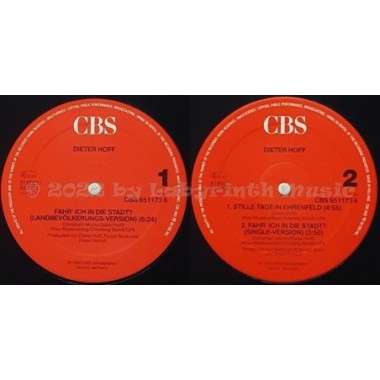 Dieter Hoff - Fahr' Ich In Die Stadt • 12" Vinyl Maxi • MINT - Labyrinth Music