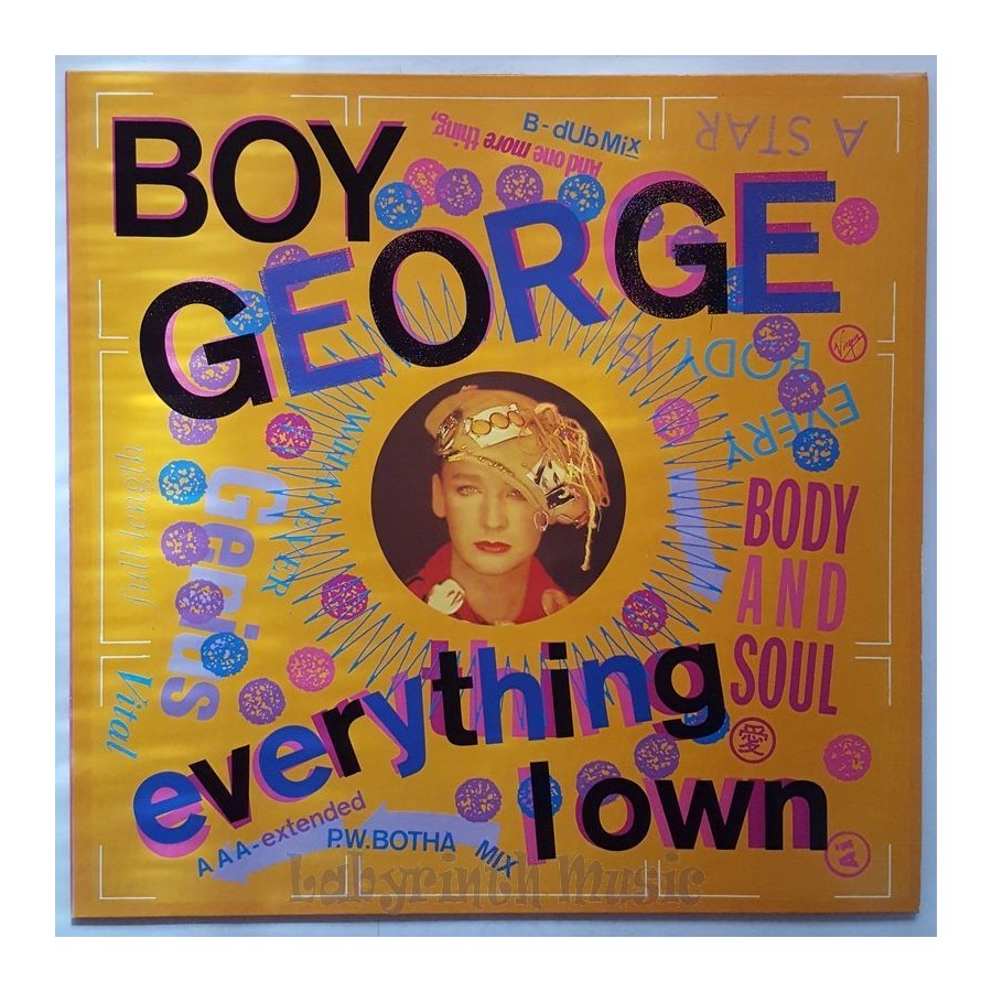 Boy George - Everything I Own • 12" Vinyl Maxi • NM - Labyrinth Music