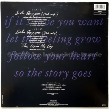 Living In A Box - So The Story Goes • 12" Vinyl Maxi • EX - Labyrinth Music