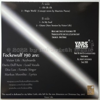 Fockewulf 190 - Oh Oh Oh • 12" Vinyl Maxi • MINT - Labyrinth Music