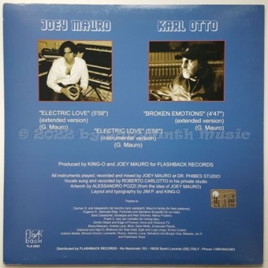 Karl Otto & Joey Mauro - Electric Love • 12" Vinyl Maxi • NM - Labyrinth Music