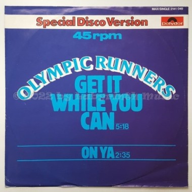 Olympic Runners - Get It While You Can • 12" Vinyl Maxi • EX - Labyrinth Music