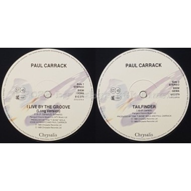Paul Carrack - I Live By The Groove • 12" Vinyl Maxi • MINT - Labyrinth Music