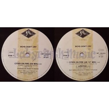 Boys Don't Cry - Cities On Fire • 12" Vinyl Maxi - Labyrinth Music