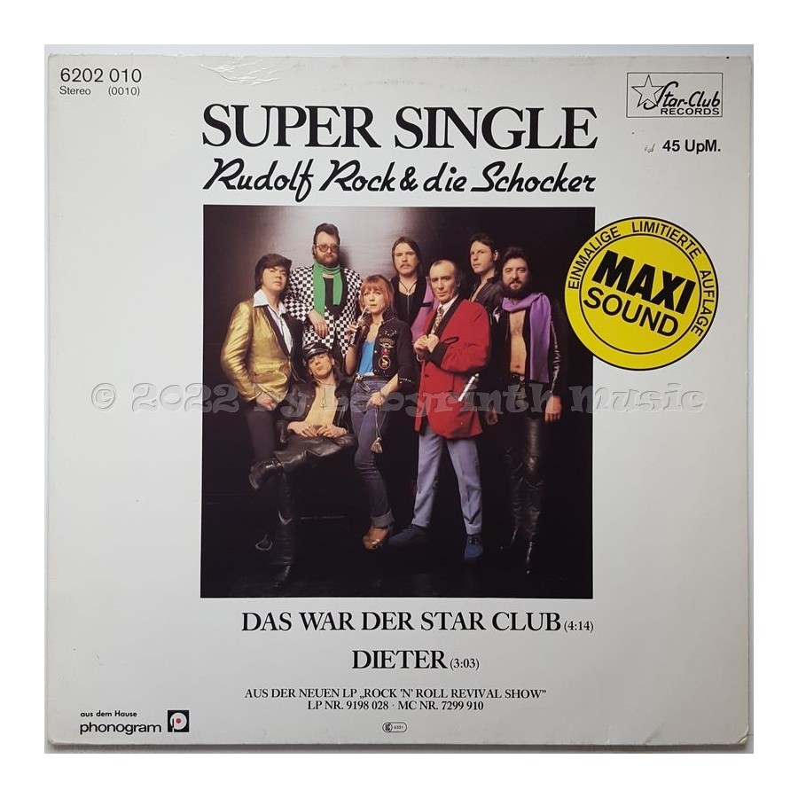 Rudolf Rock & Die Schocker - Das War Der Star Club • 12" Vinyl Maxi • EX - Labyrinth Music