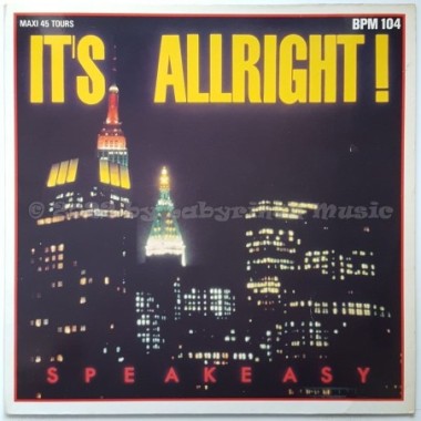 Speakeasy - It's All Right • 12" Vinyl Maxi • EX - Labyrinth Music