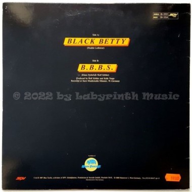 Stag - Black Betty • 12" Vinyl Maxi - Labyrinth Music