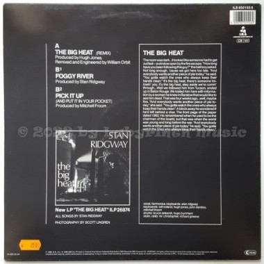 Stan Ridgway - The Big Heat • Remix • 12" Vinyl Maxi • NM - Labyrinth Music