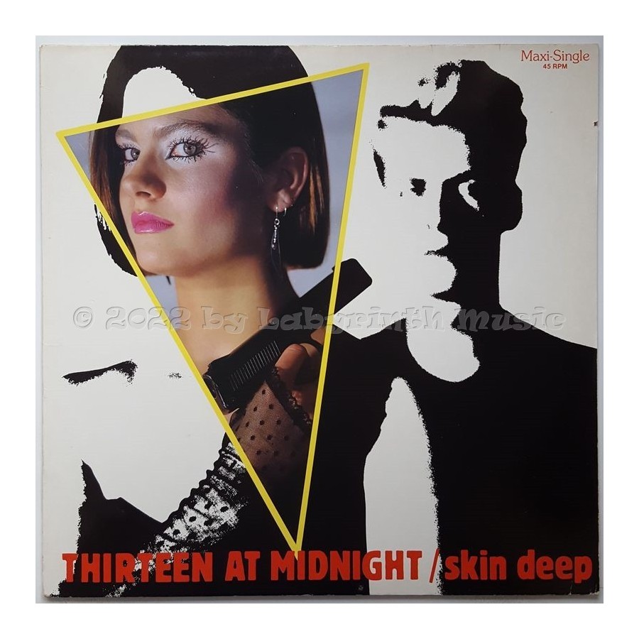 Thirteen At Midnight - Skin Deep • 12" Vinyl Maxi • EX - Labyrinth Music