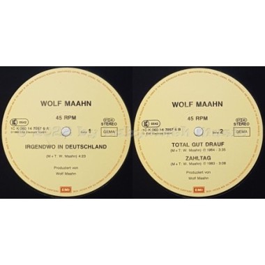Wolf Maahn - Irgendwo In Deutschland • 12" Vinyl Maxi - Labyrinth Music