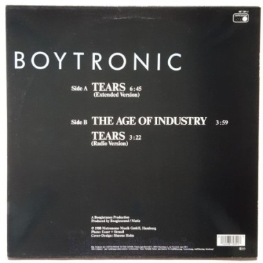Boytronic - Tears • 12" Vinyl Maxi - Labyrinth Music