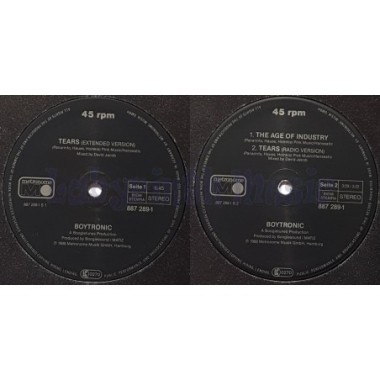 Boytronic - Tears • 12" Vinyl Maxi - Labyrinth Music
