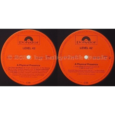 Level 42 - A Physical Presence • 12" Vinyl LP • MINT - Labyrinth Music