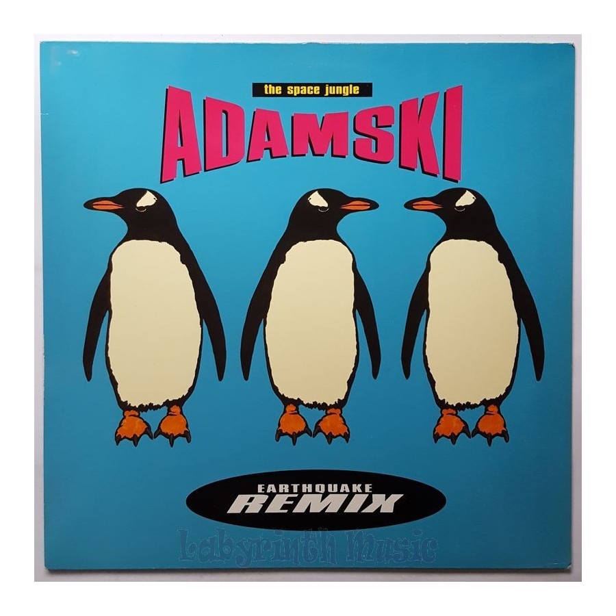 Adamski - The Space Jungle • Earthquake Remix • 12" Vinyl Maxi • NM - Labyrinth Music