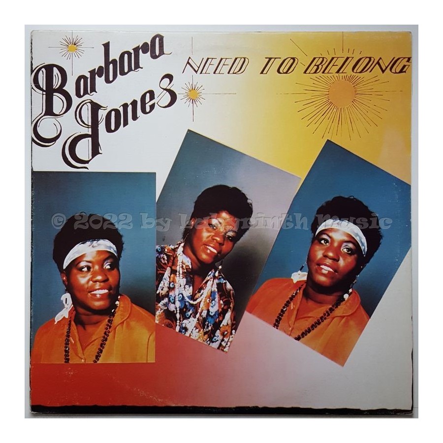 Barbara Jones - Need To Belong • 12" Vinyl LP • EX - Labyrinth Music