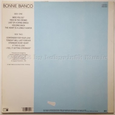 Bonnie Bianco - Just Me • 12" Vinyl LP • EX - Labyrinth Music