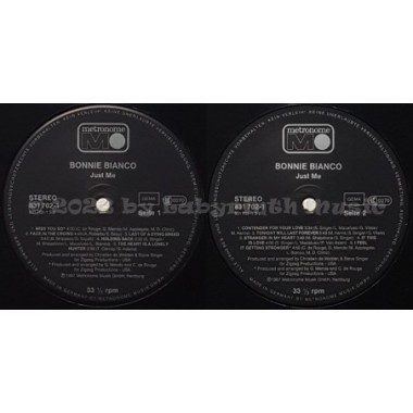 Bonnie Bianco - Just Me • 12" Vinyl LP • EX - Labyrinth Music