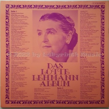 Lotte Lehmann - Die Lyrikerin Der Gesangskunst • 12" Vinyl LP • MINT - Labyrinth Music