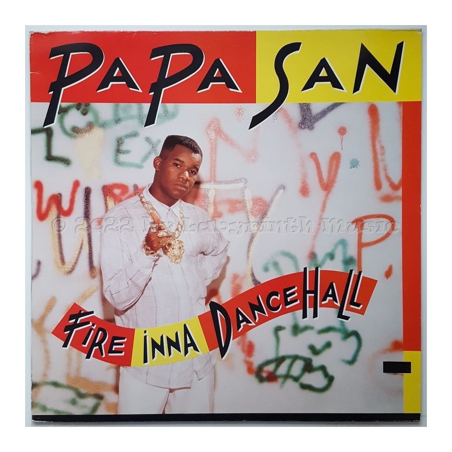 Papa San - Fire Inna Dance Hall • 12" Vinyl LP • EX - Labyrinth Music