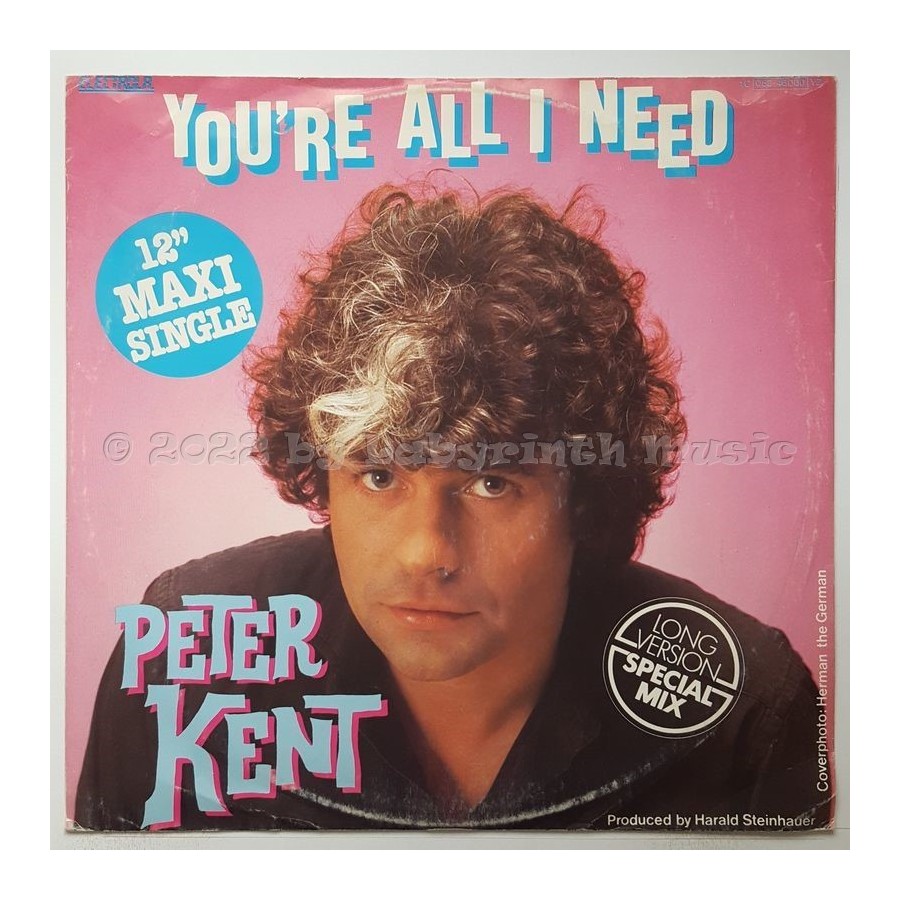 Peter Kent - You're All I Need • 12" Vinyl Maxi • EX - Labyrinth Music