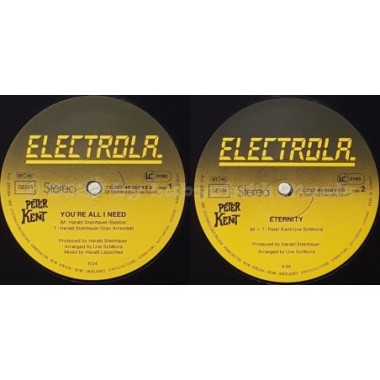 Peter Kent - You're All I Need • 12" Vinyl Maxi • EX - Labyrinth Music